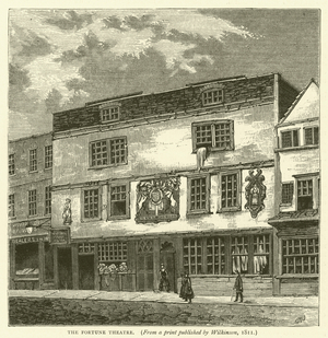 The Fortune Theatre, from a print published by Wilkinson, 1811 (engraving)