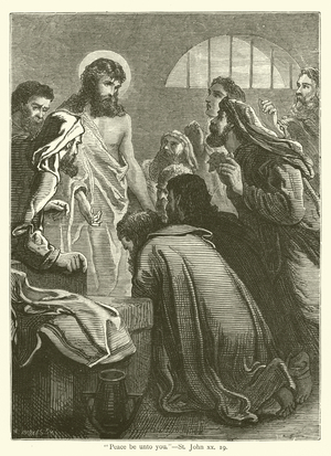 "Peace be unto you", St John, xx, 19 (engraving)