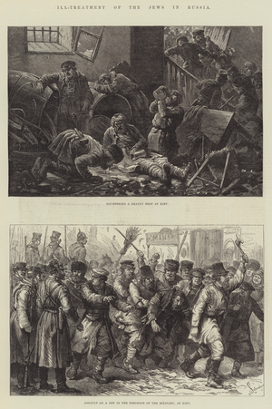 Ill-Treatment of the Jews in Russia (engraving)