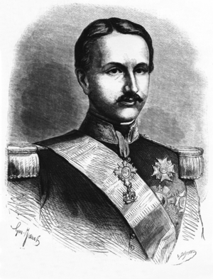 Francis II of the Two Sicilies (1836-1894) King  of Naples and Two Sicilies, engraving