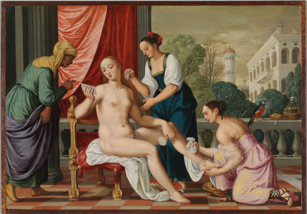 Bathseba in the bath, c.1628 (oil on copper)