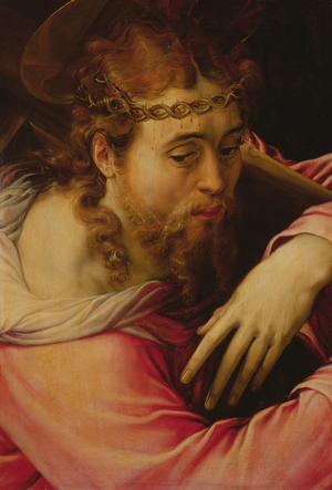 Christ Carrying the Cross (oil on panel) 