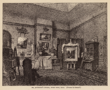 Mr Enneking's Studio, Hyde Park, Massachusetts (engraving)