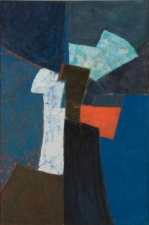 Composition, Blue and Red, 1957 (oil on canvas)