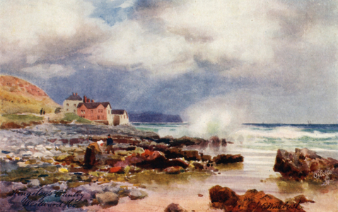 The Beach, Westward Ho! (colour litho)