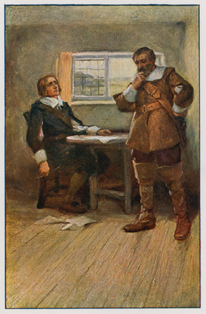 The Courtship of Miles Standish (colour litho)