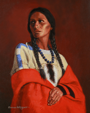 A young Indian woman reflecting on past thoughts, 2015 (oil on panel)