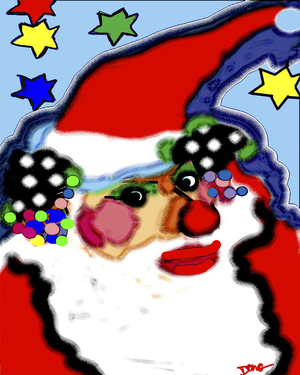 Clowning Santa, 2002 (computer graphics)