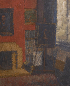 The Studio in the Front Room, 1960s-70s (oil on board)