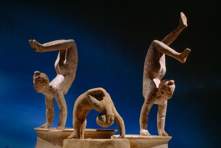 Pottery figures, gymnasts, Magna Graecia., 1994 (photo)