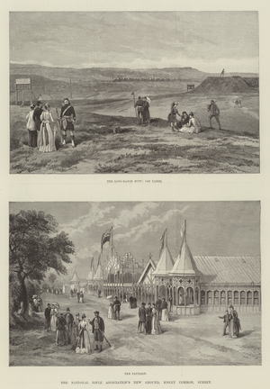 The National Rifle Association's New Ground, Bisley Common, Surrey (engraving)