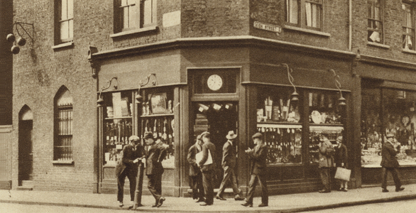 Pawnbrokers' Shop in Poplar (b/w photo)