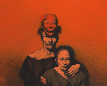 Couple (oil on canvas)