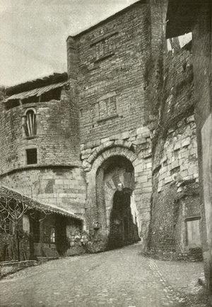 Cordes, Porte de Ville (b/w photo)