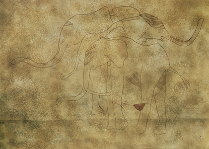 Three elephants (fresco)