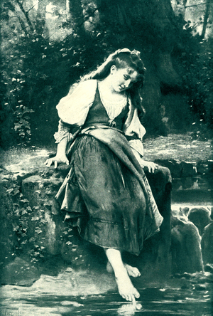 Effie in the Pool -illustration to poem