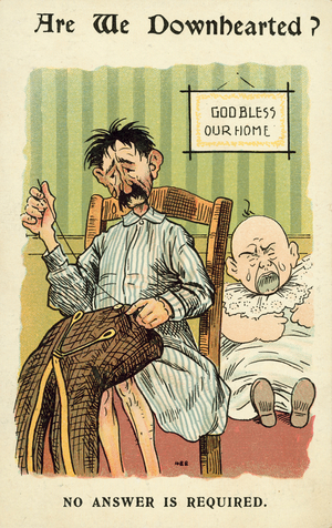 Are we downhearted? (colour litho)