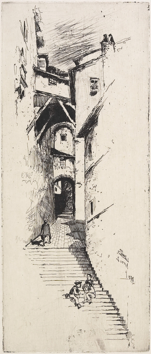 Street of Stairs, Siena, 1883