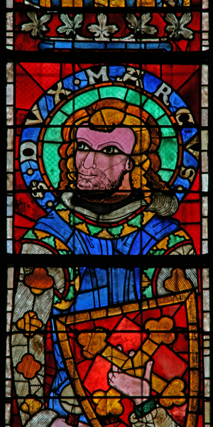 Window w205 depicting St Marcus (stained glass)