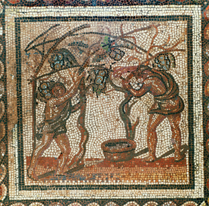 Picking grapes (mosaic)