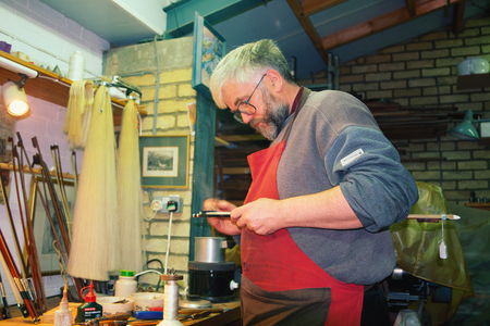 Making a violin: rehairing