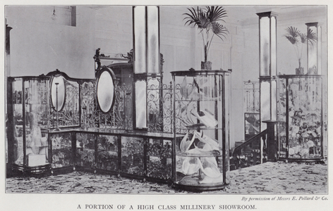 A portion of high class millinery showroom (b/w photo)