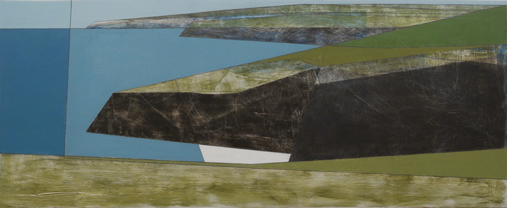Cliff Wall 5 2009 36x88cms acrylic on plywood