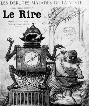 Cartoon by Charles Leandre about 1924 general elections, published in paper Le Rire on january 19, 1924