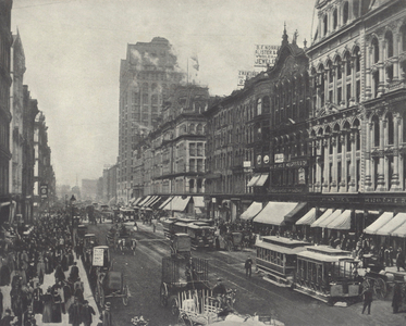 State Street, Chicago, 1900 (b/w photo)