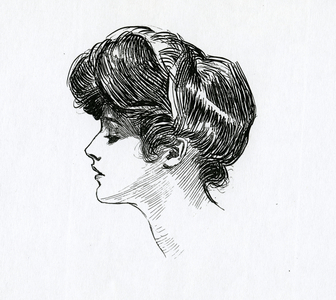A Gibson Girl, c.1902 (litho)