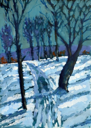 Snow, 2015 (acrylic on paper)