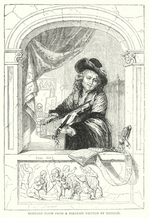 Gerhard Douw from a Portrait painted by himself (engraving)