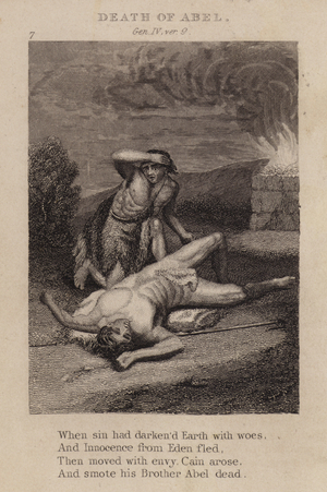 Death of Abel, Genesis IV, ver 9 (engraving)
