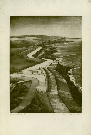 From Reculver Towers (litho)