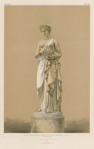 Pandora by J Gibson, R A (chromolitho)