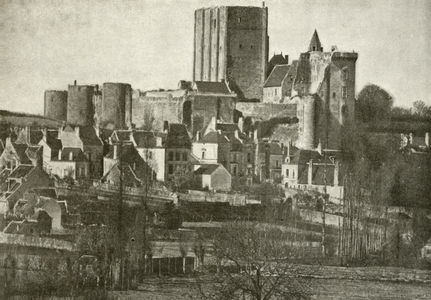 Loches, Vue generale du Donjon (b/w photo)