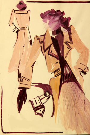 Fashion Design, 1970 (gouache on paper)