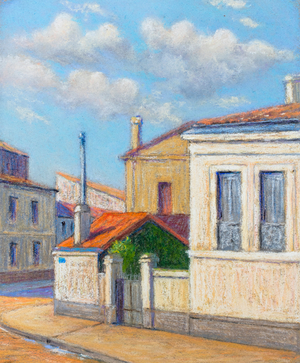 Rue a Bordeaux (pastel on paper)