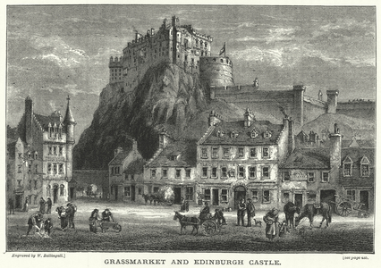 Grassmarket and Edinburgh Castle (engraving)