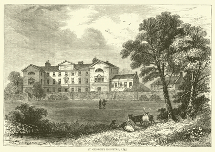 St George's Hospital, 1745 (engraving)