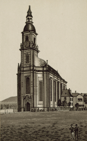Trier: St Paulinskirche (litho)