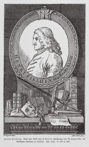 Henry Fielding, English novelist (engraving)