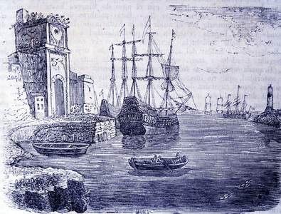 French ships in a Spanish port during the Peninsula War
