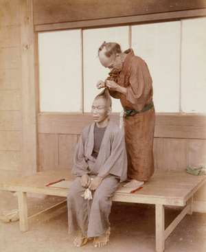 Hair Dressing in Japanese Style, 1880-1890