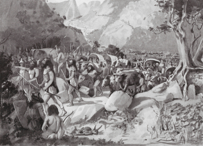 A Migration of Scythian Tribes through a Pass in the Mountains of Asia Minor (litho)