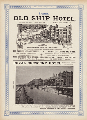 Page from the ABC Hotel Guide for Travellers and Tourists, 1901-2 (litho)