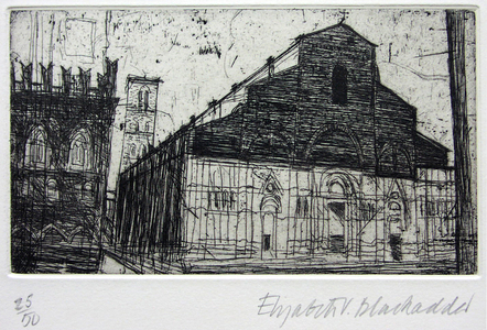 Duomo San Petronio, Bologna (etching)