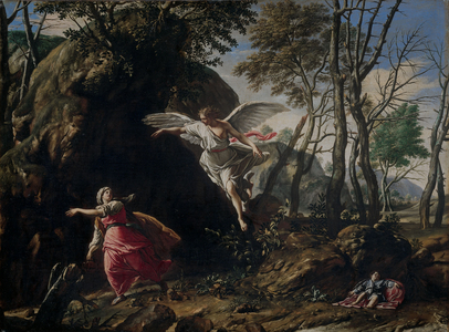 Hagar and Ishmael in the Wilderness, 1665 (oil on canvas)