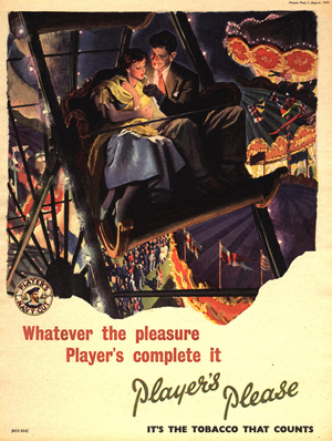 Cigarettes Player's, 1950s (print)