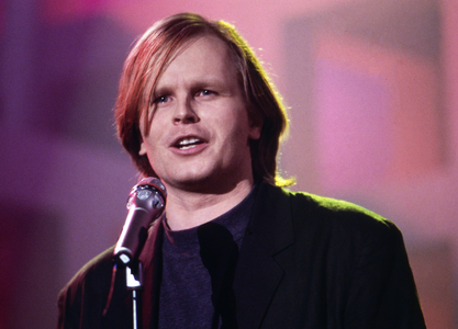 Herbert Grönemeyer, German musician, singer, songwriter, music producer, during a performance, 1988 (photo)